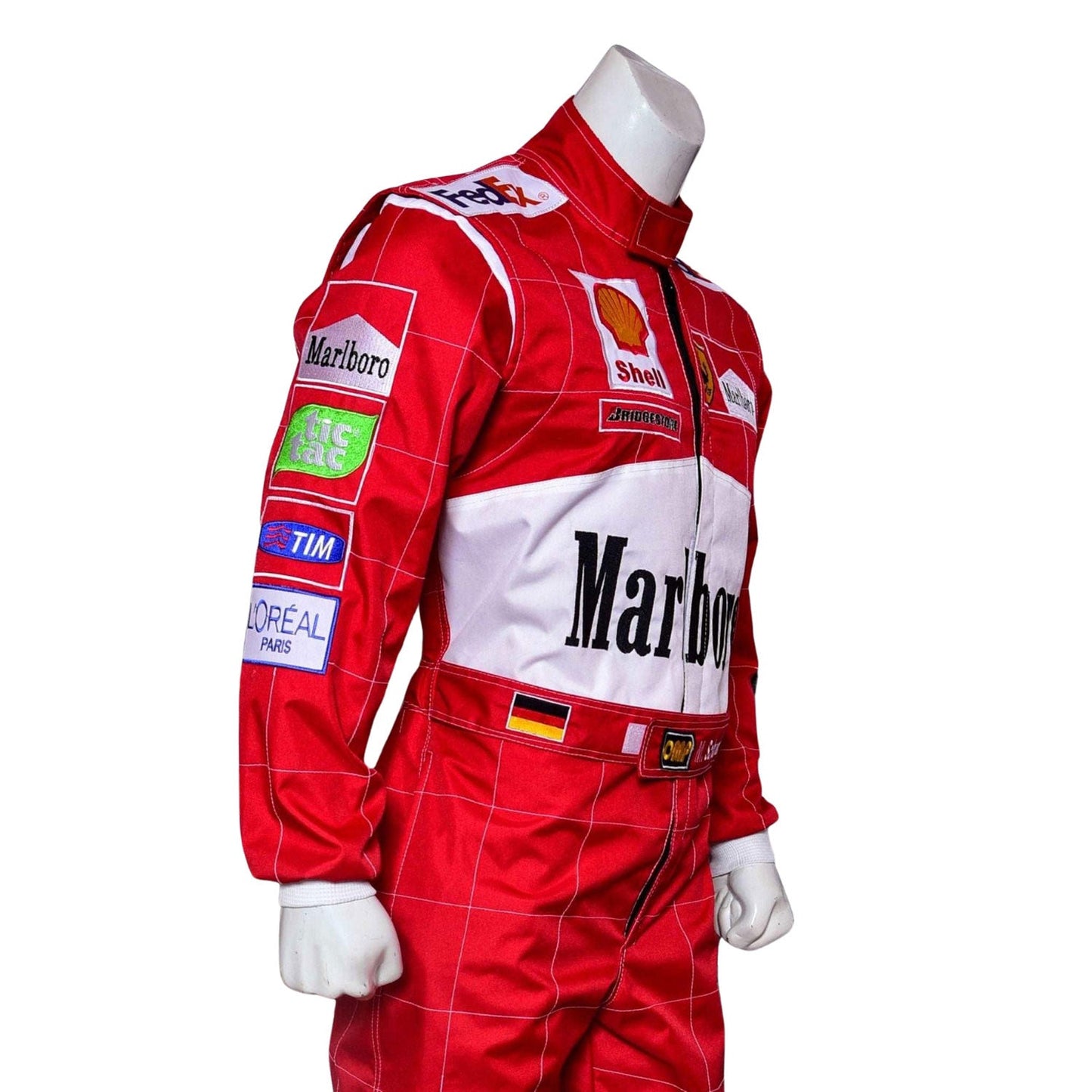 2001 Michael Schumacher Racing Costume Team F1 Ferrari Belgian GP
