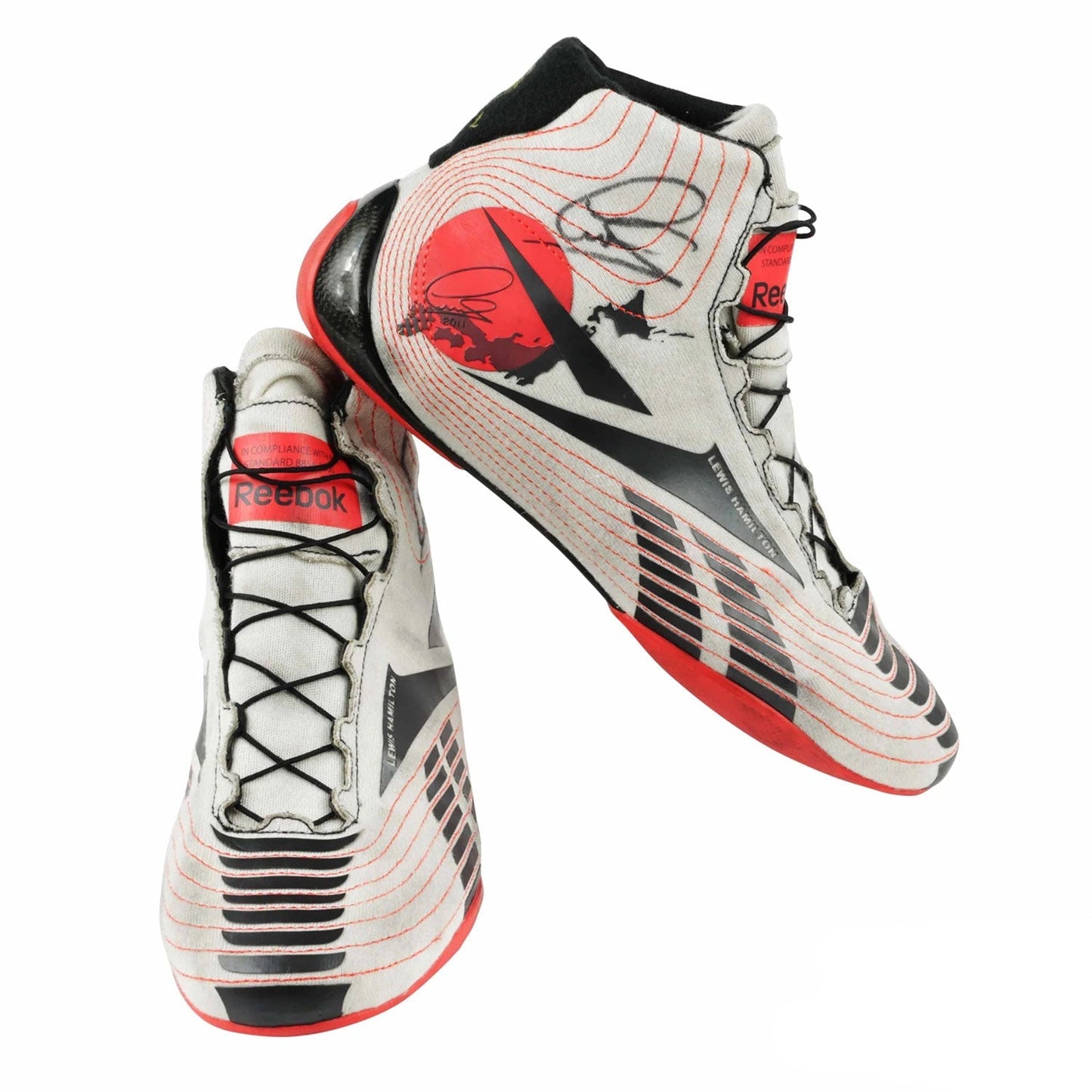 2011 Lewis Hamilton Japan GP Racing Shoes Team F1 McLaren Mercedes Kartx Gear
