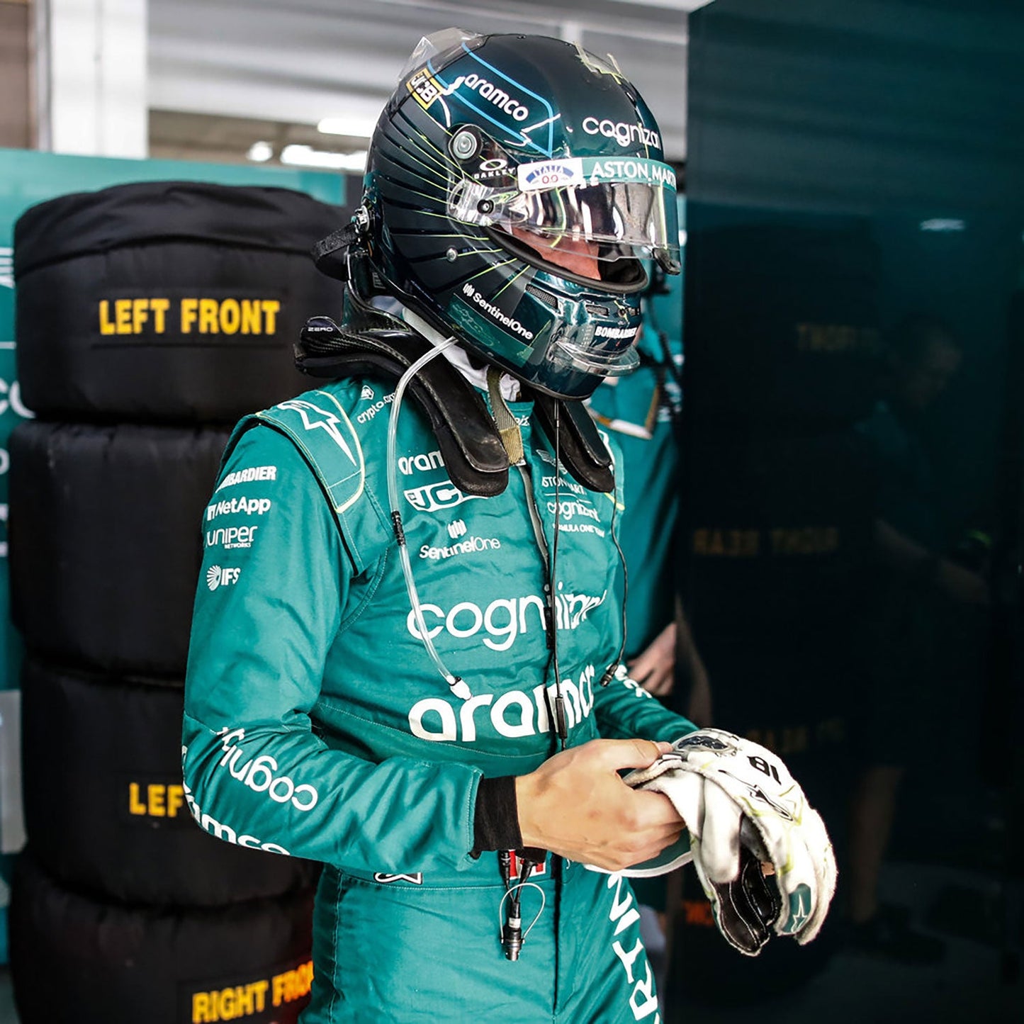 2022 Lance Stroll Dutch GP Racing Gloves Team F1 Aston Martin