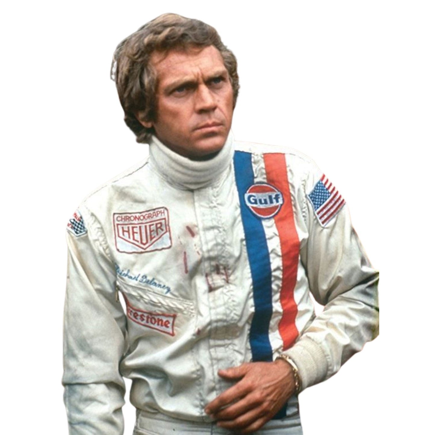 1971 Michael Delaney F1 The LeMans Movie Racing Costume Team Porsche/Gulf (Steve McQueen)