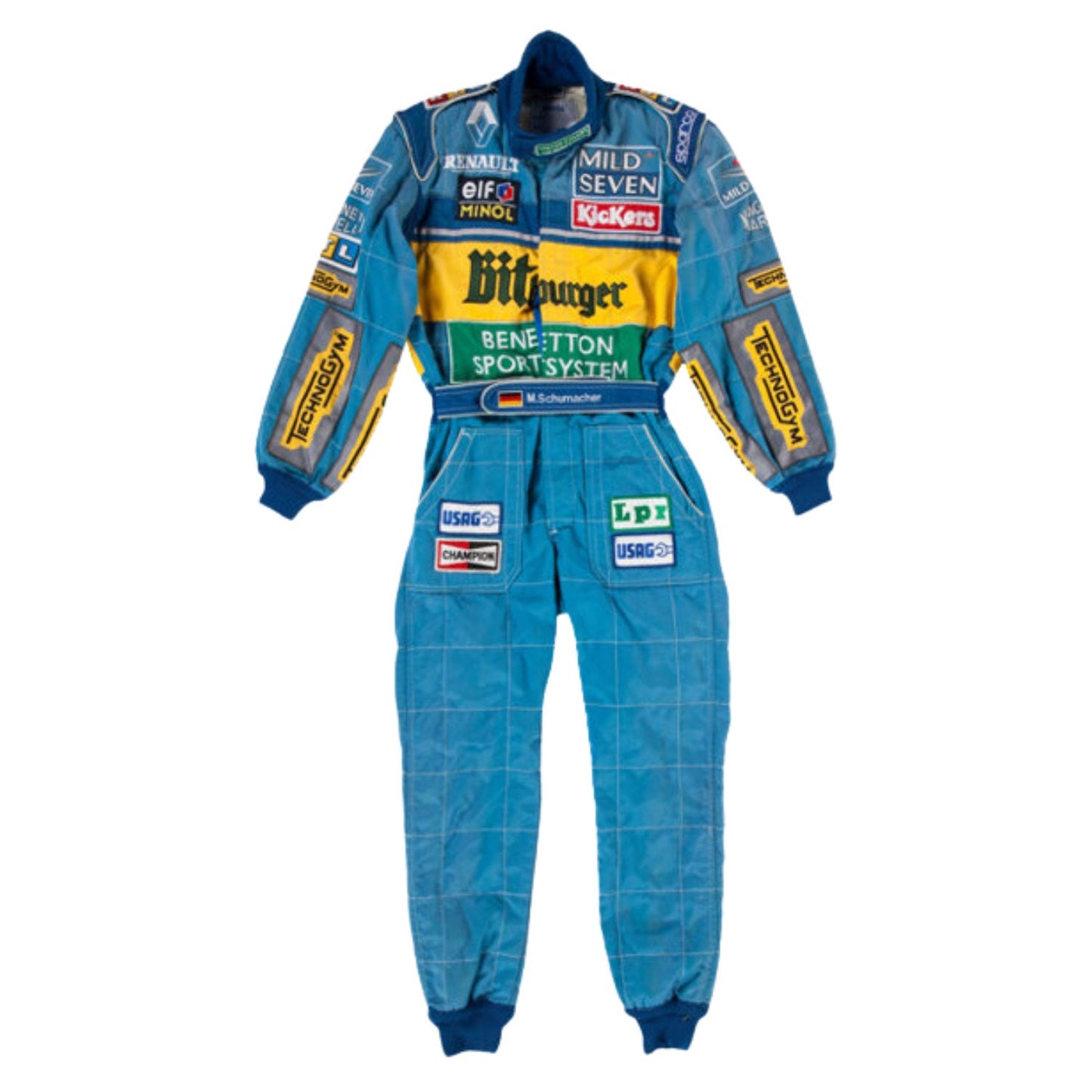 1995 Michael Schumacher BitBurger Racing Costume Team F1 Benetton