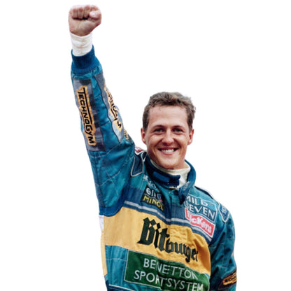 1995 Michael Schumacher BitBurger Racing Costume Team F1 Benetton