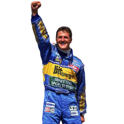 1995 Michael Schumacher BitBurger Racing Costume Team F1 Benetton