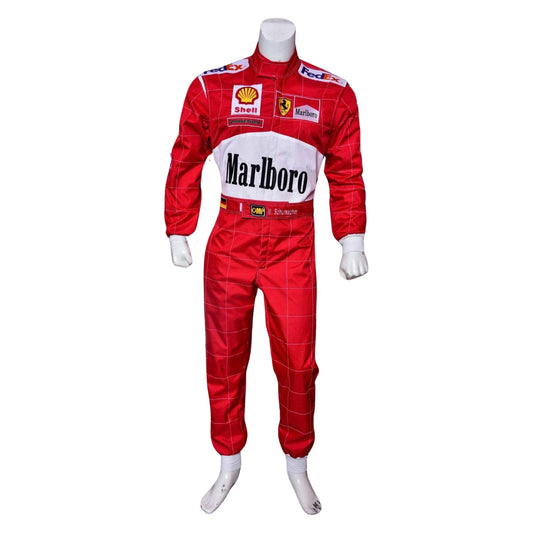 2001 Michael Schumacher Racing Costume Team F1 Ferrari Belgian GP
