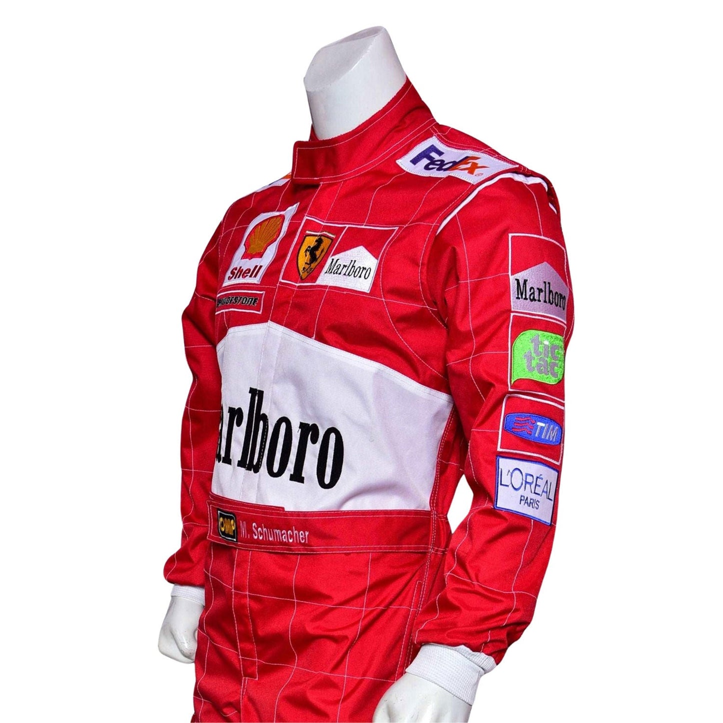 2001 Michael Schumacher Racing Costume Team F1 Ferrari Belgian GP