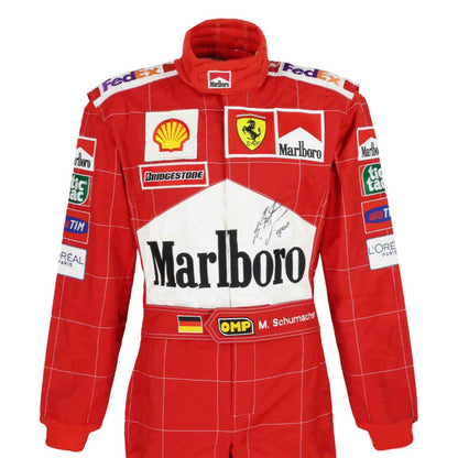 2002 Michael Schumacher Racing Costume Team F1 Ferrari