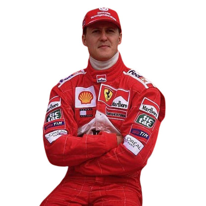 2002 Michael Schumacher Racing Costume Team F1 Ferrari