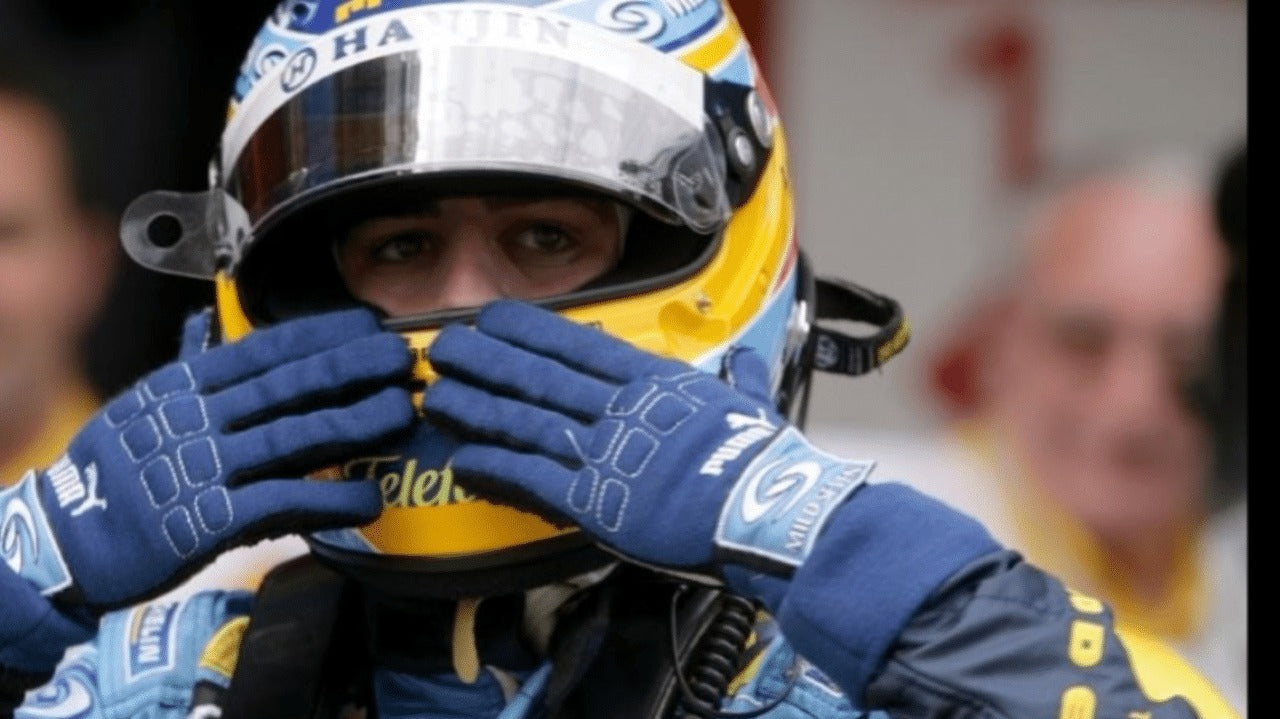 2006 Fernando Alonso Racing Gloves Team F1 Renault