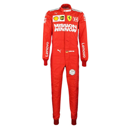 2019 Sebastian Vettel Racing Costume Team F1 Ferrari Brazilian GP