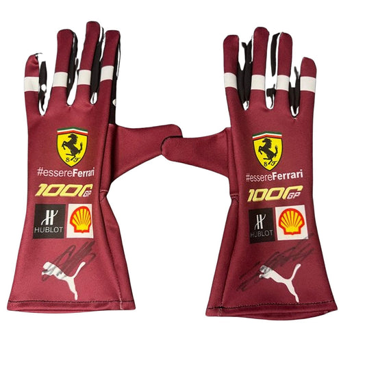 2020 Sebastian Vettel & Charles Leclerc 100GP Racing Gloves Team F1 Ferrari Kartx Gear