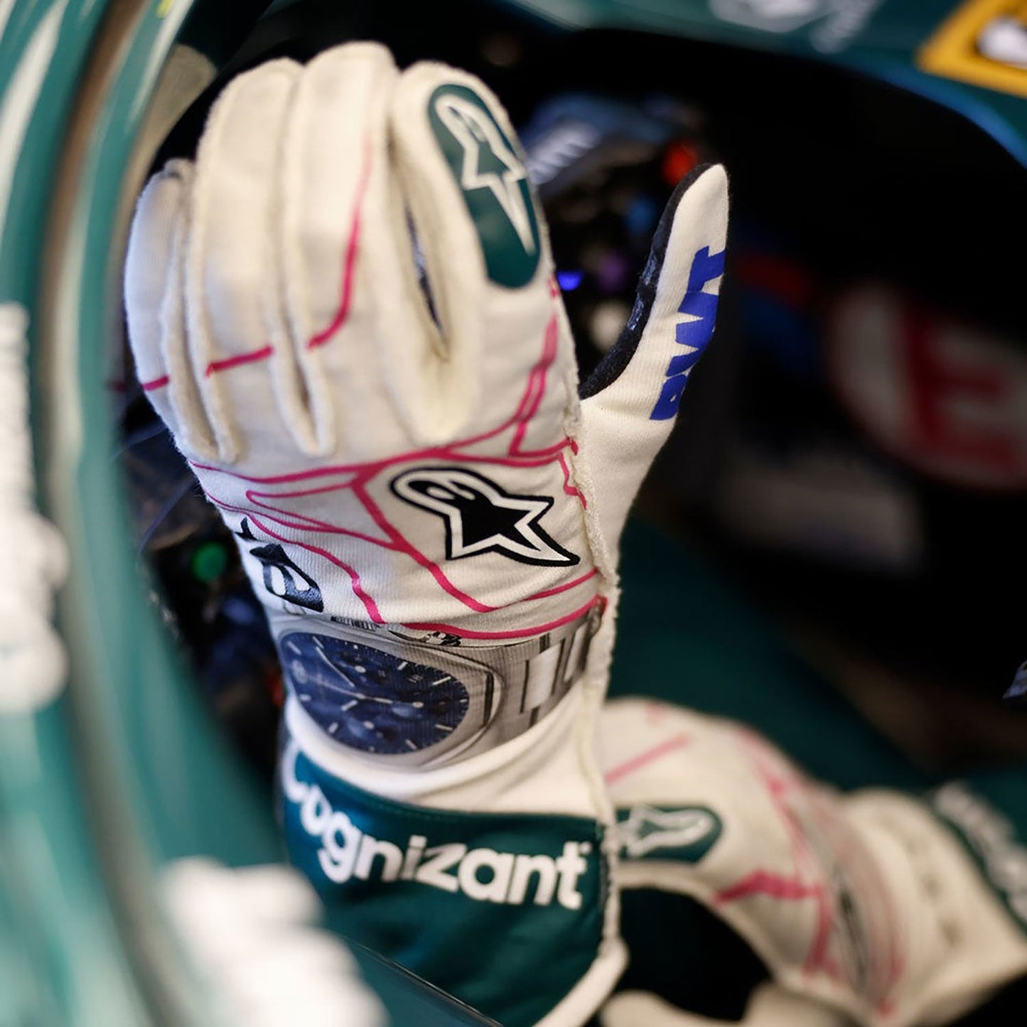 2021 Lance Stroll Racing Gloves Team F1 Aston Martin