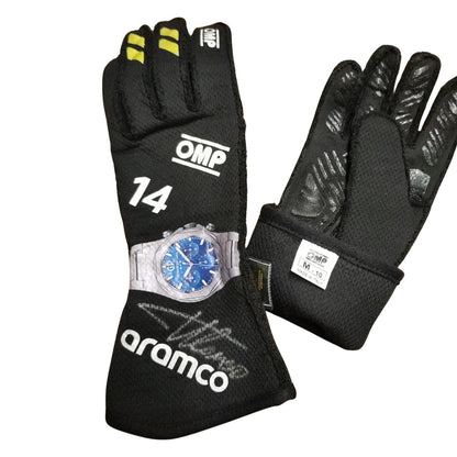 2024 Fernando Alonso Racing Gloves Team F1 Aston Martin