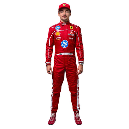 2025 Charles Leclerc Racing Costume Team F1 Ferrari