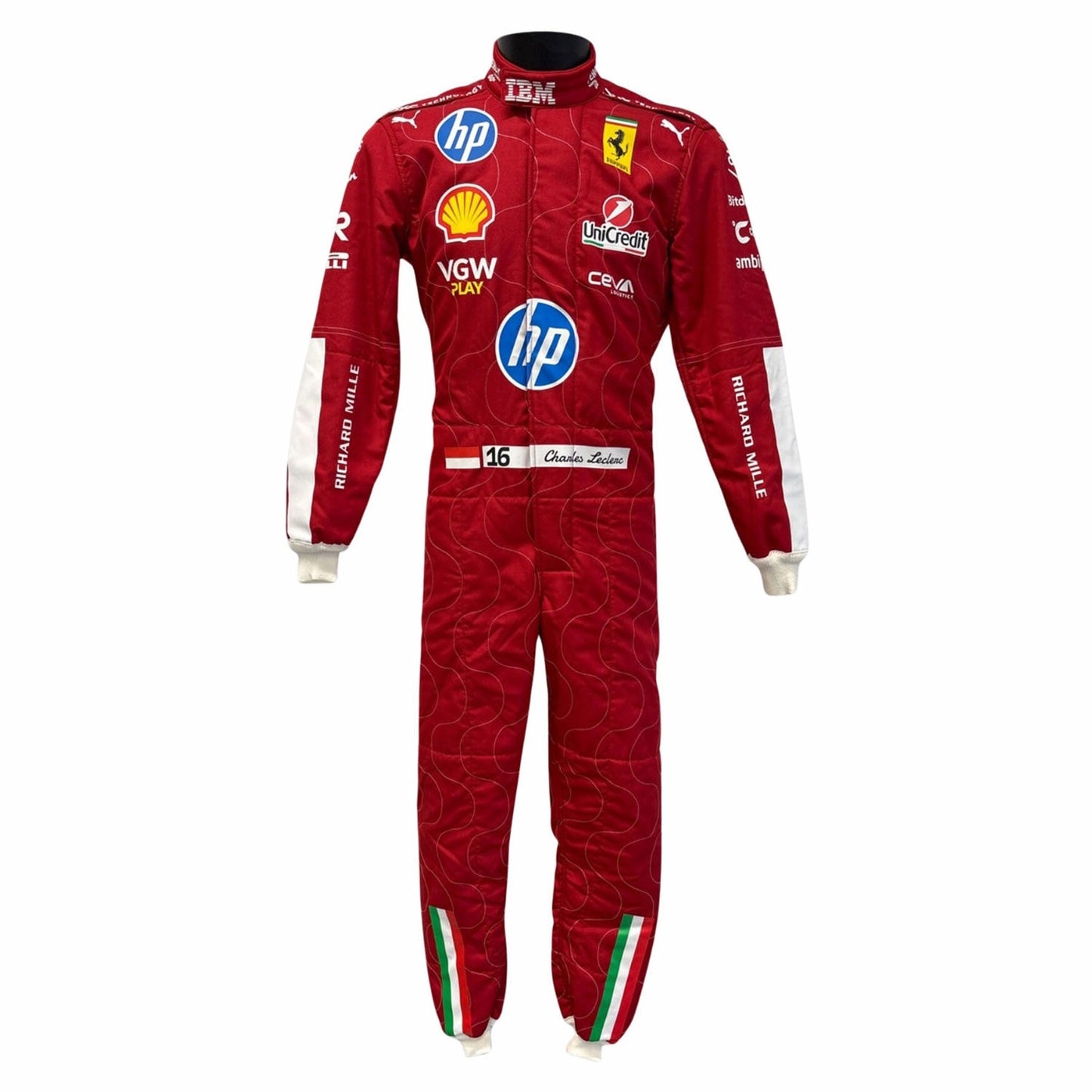2025 Charles Leclerc Racing Costume Team F1 Ferrari Monza GP