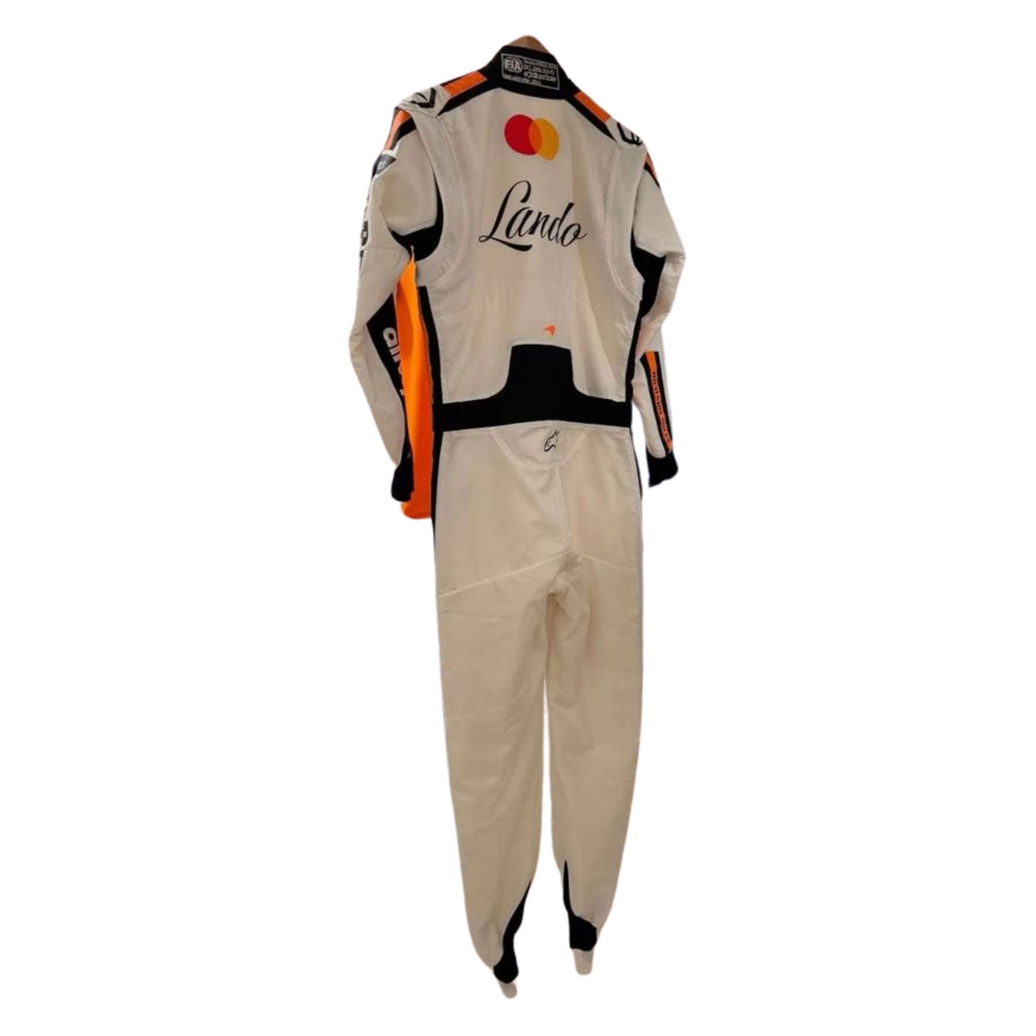 Lando Norris white 2025 Monaco GP McLaren F1 race suit with branding - Kartx Gear