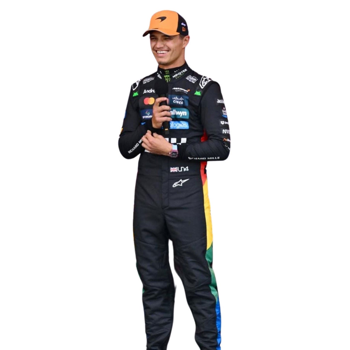 2025 Lando Norris Racing Costume Team F1 McLaren Silverstone British GP