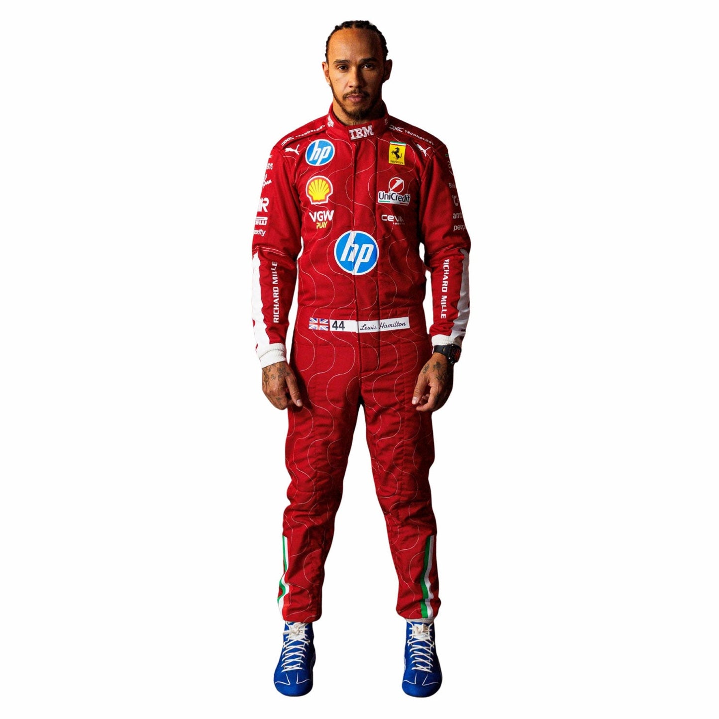 2025 Lewis Hamilton Racing Costume Team F1 Ferrari Monza GP