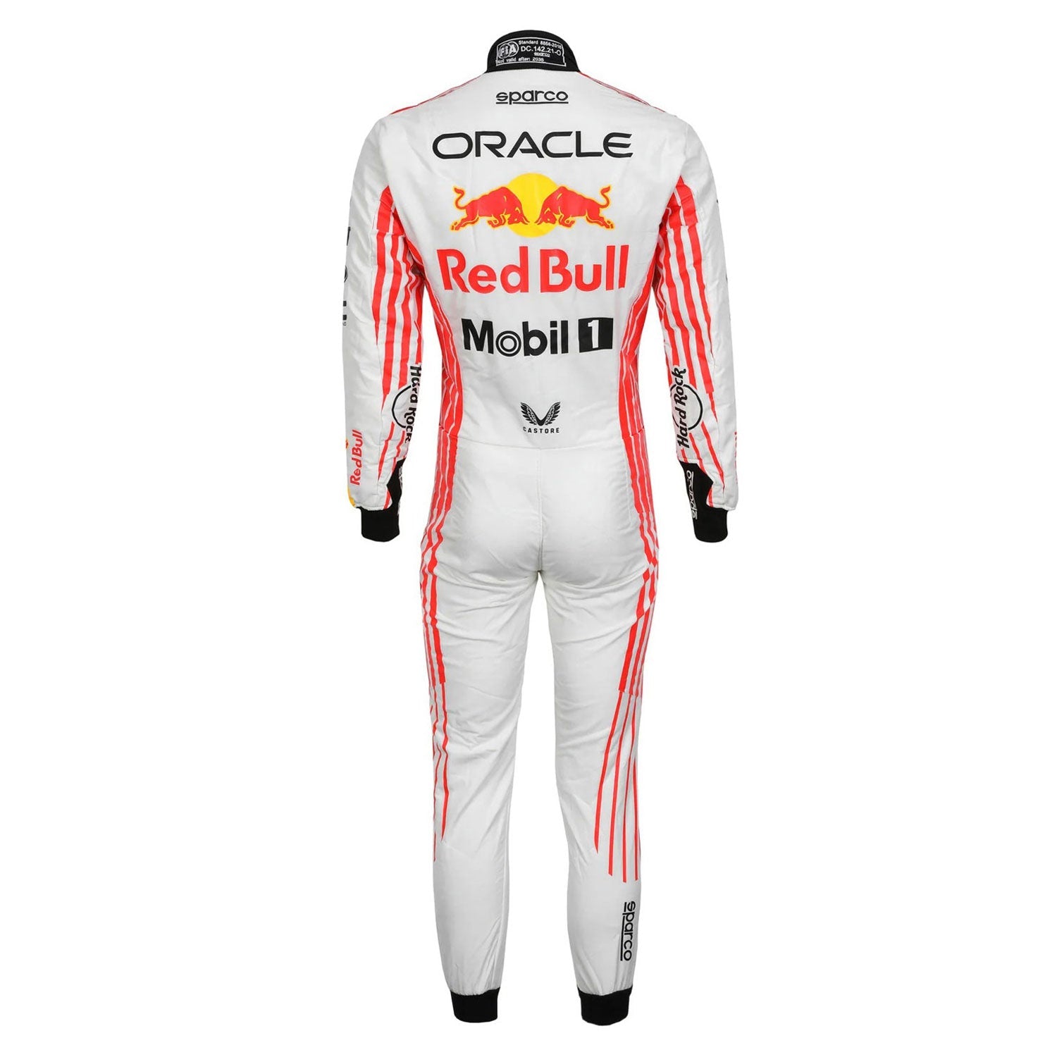 White Yuki Tsunoda Red Bull 2025 Japanese GP F1 racing suit with Red Bull and Oracle branding - Kartx Gear