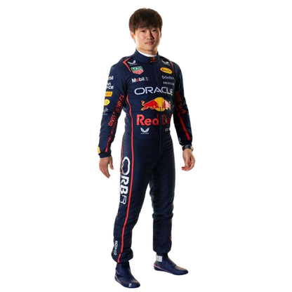Yuki Tsunoda wearing a 2025 Red Bull racing suit - Kartx Gear