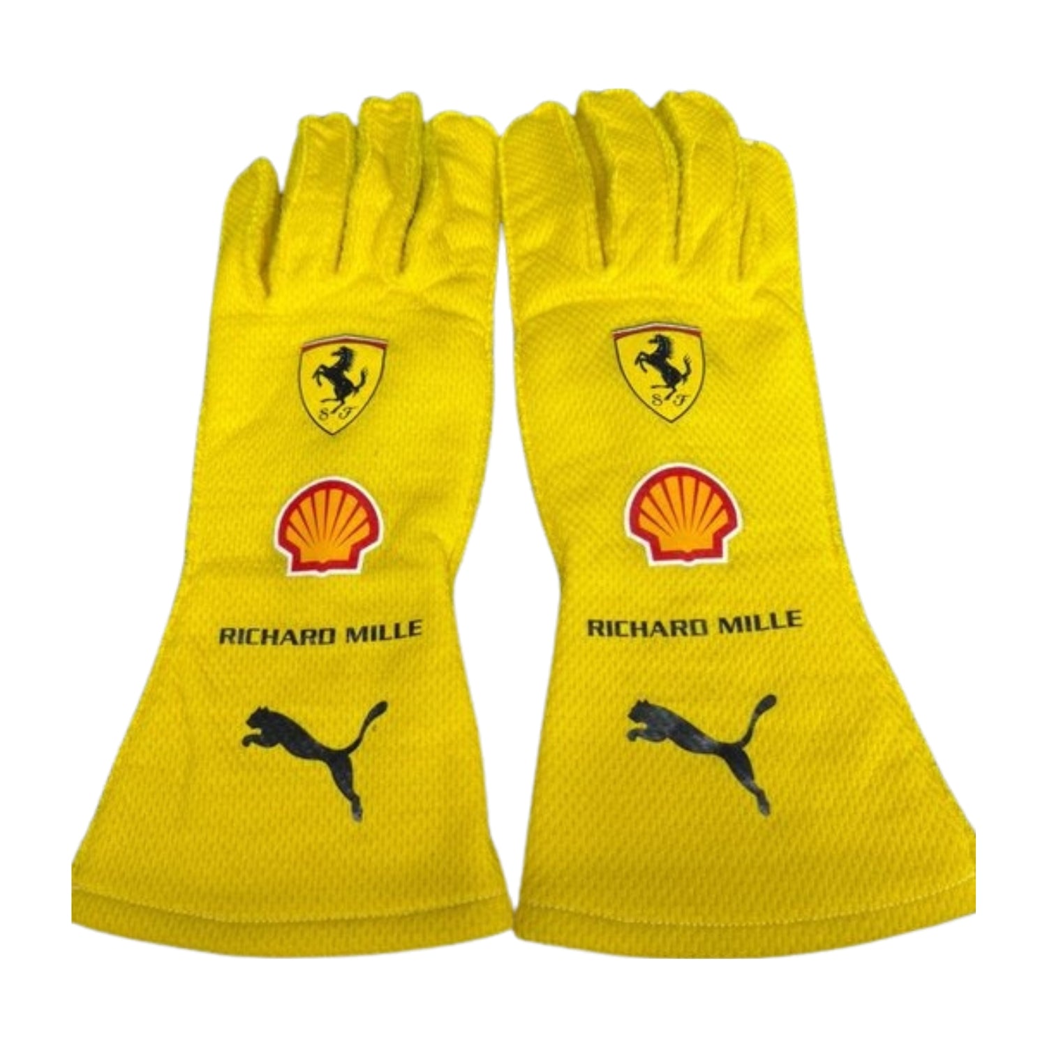 2025 Lewis Hamilton Yellow Racing Gloves Team F1 Ferrari Kartx Gear