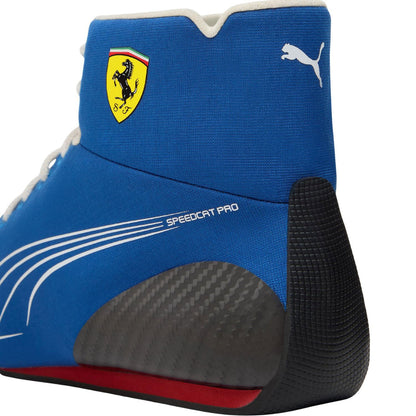 Blue 2025 Racing Team F1 Ferrari Monza GP Racing shoe with Ferrari logo and Puma branding - Kartx Gear