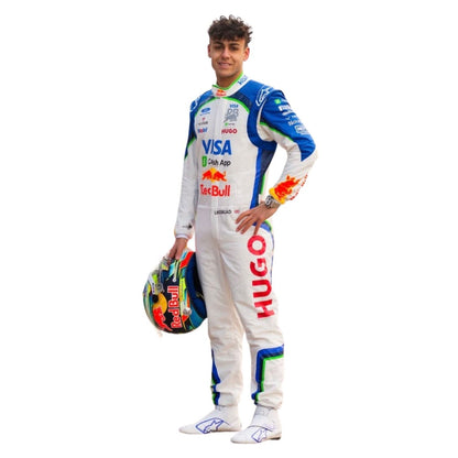 Arvid Lindblad in a 2026 VCARB
racing suit holding a helmet - Kartx Gear