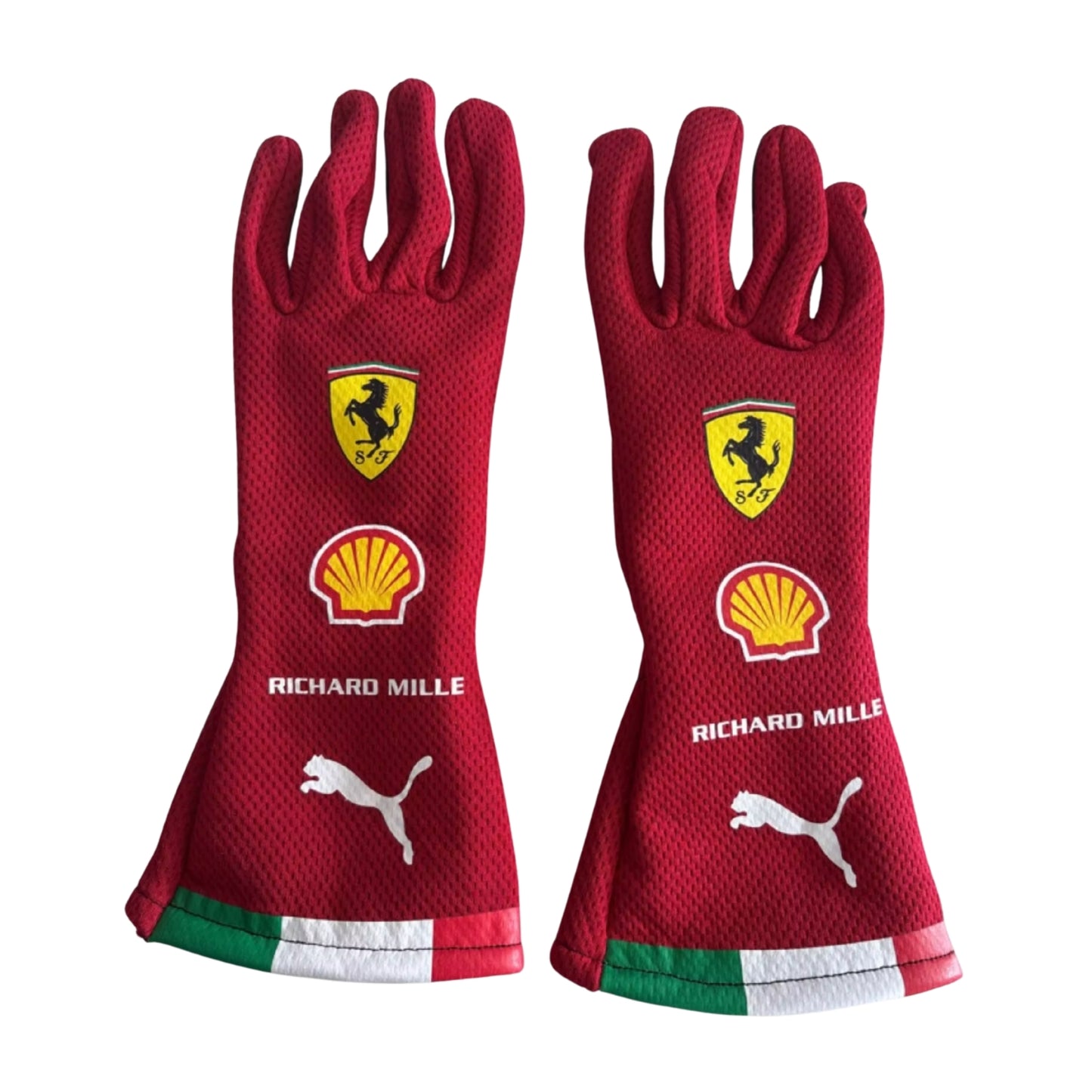 Charles Leclerc 2026 Red Monaco GP F1 Ferrari racing gloves with logos - Kartx Gear