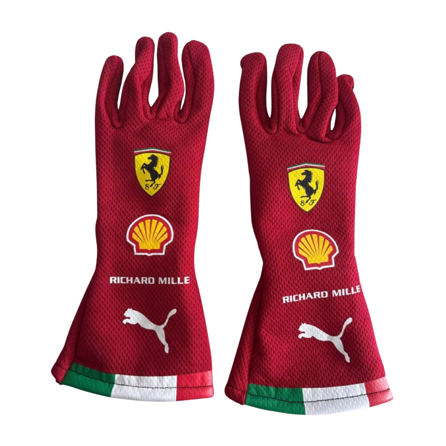 Charles Leclerc 2026 Red Monaco GP F1 Ferrari racing gloves with logos - Kartx Gear