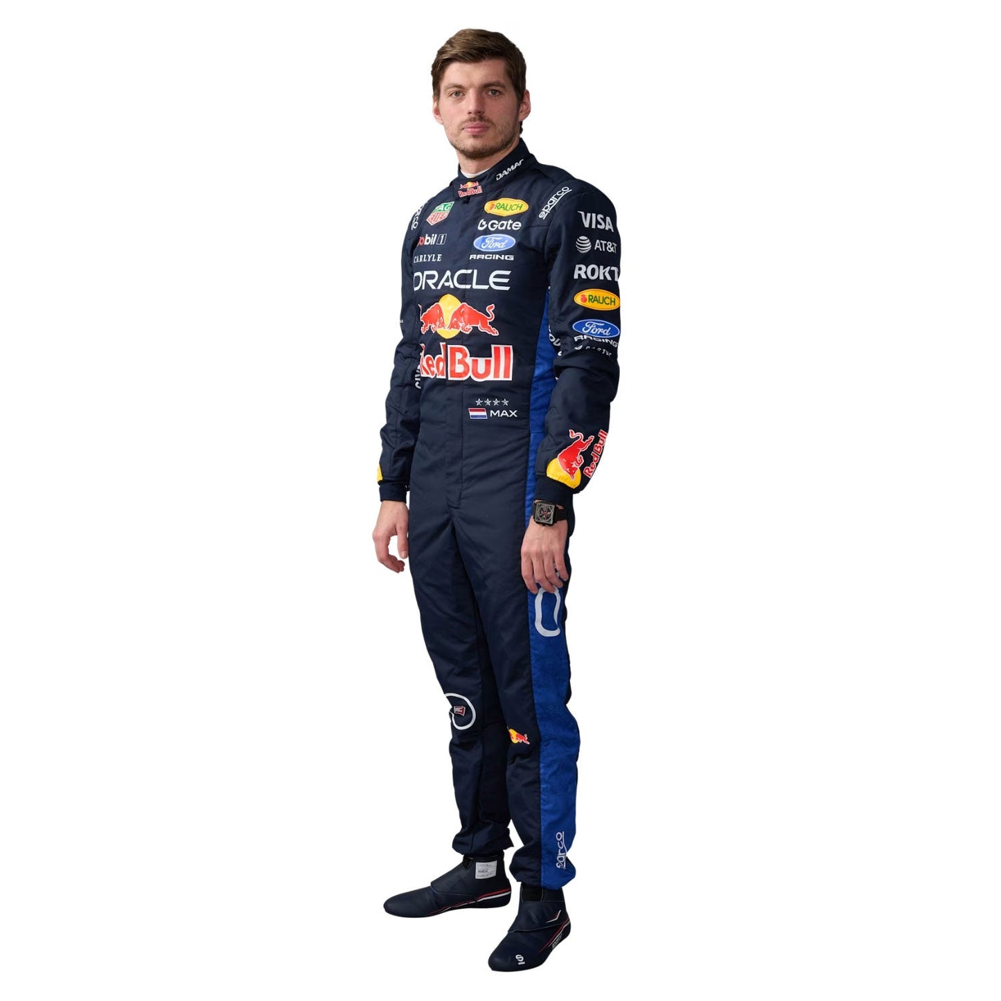 Max Verstappen wearing a 2026 Red Bull F1 racing suit - Kartx Gear 