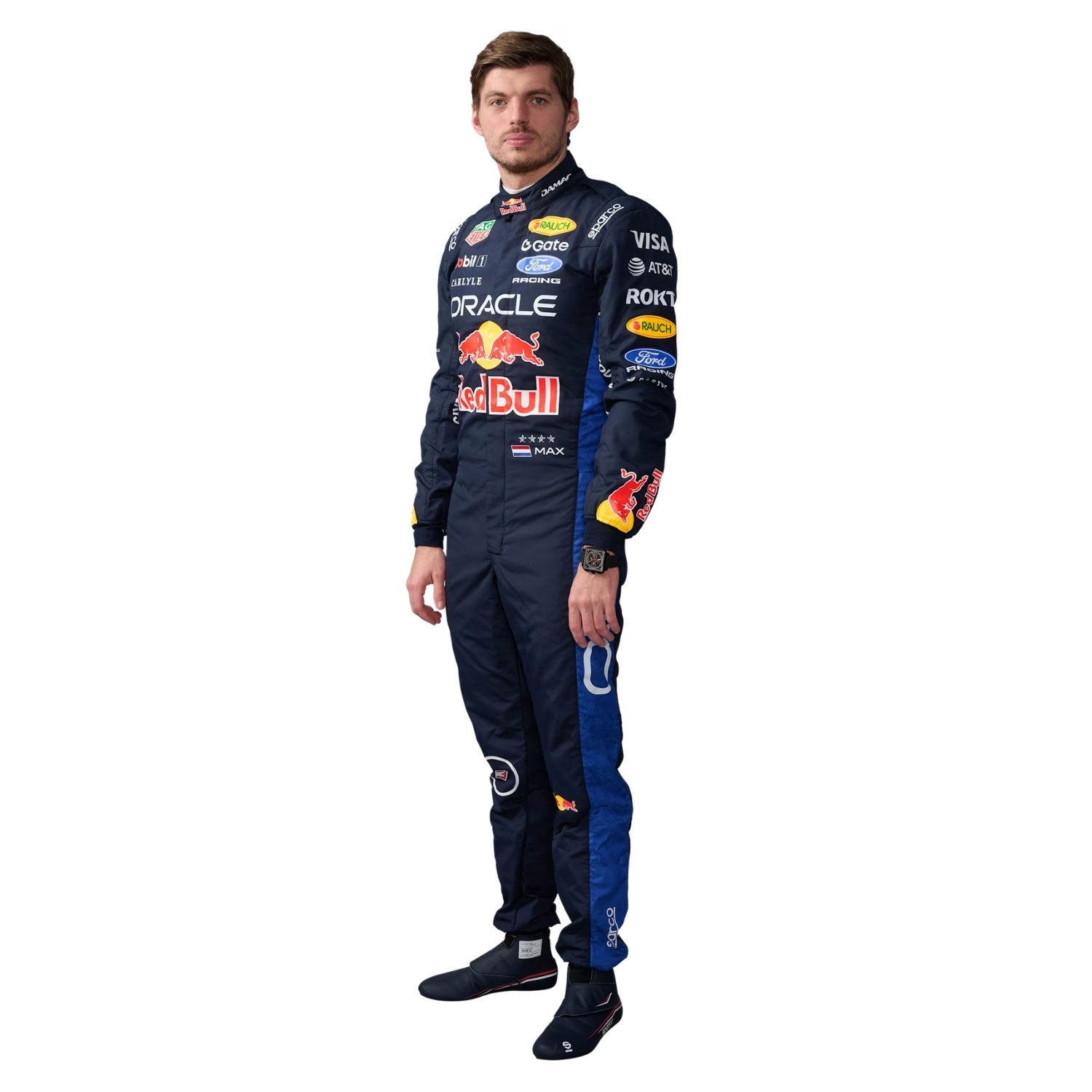 Max Verstappen wearing a 2026 Red Bull F1 racing suit - Kartx Gear 
