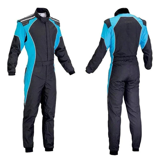 Black & Blue Racing Suit For Go Karting
