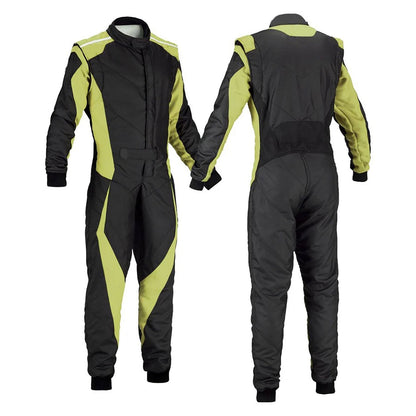 Black, Dark Khaki Go-Kart Driver Race Costume