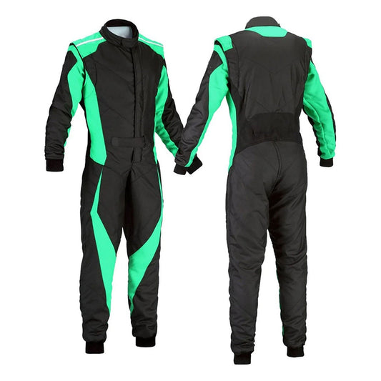 Black, Teal Go-Kart Car Racing Costume