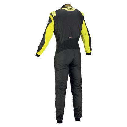 OMP Black Yellow Tecnica Evo Racing Suit