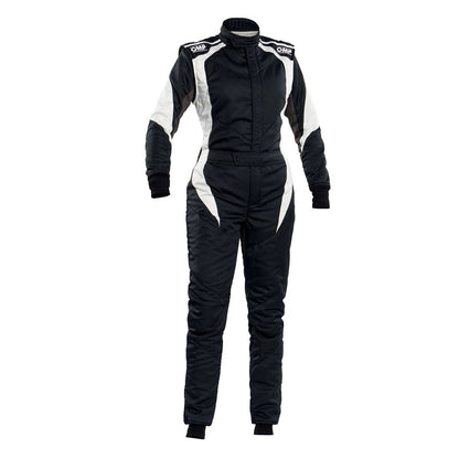 OMP FIRST ELLE Black/White Women's Go Kart Racing Suit