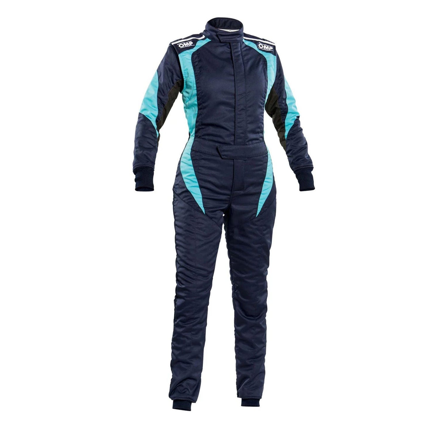 OMP FIRST ELLE Navy Blue/Light Blue Women's Go Kart Racing Suit