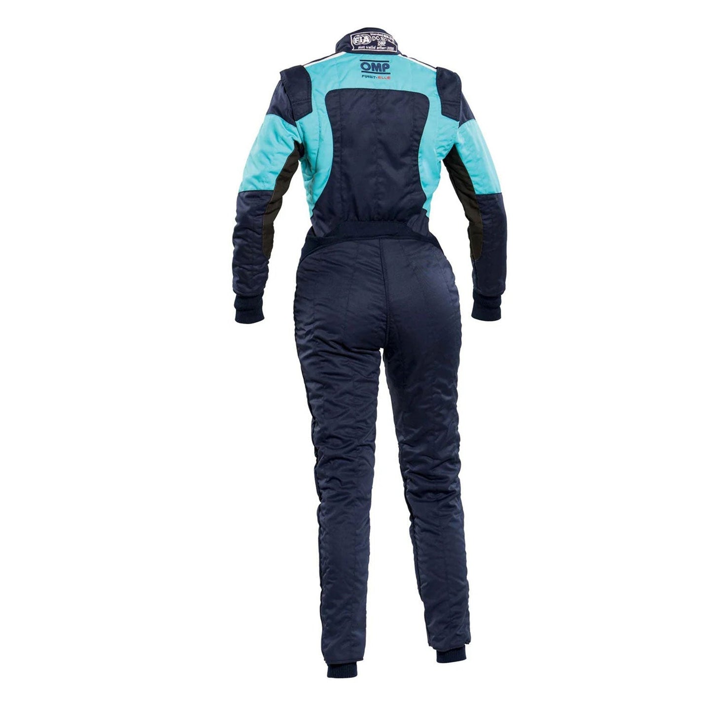 OMP FIRST ELLE Navy Blue/Light Blue Women's Go Kart Racing Suit