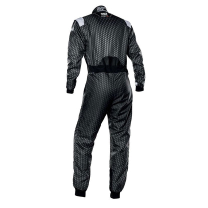 OMP KS-3 ART Go Kart Racing Suit - Black/White