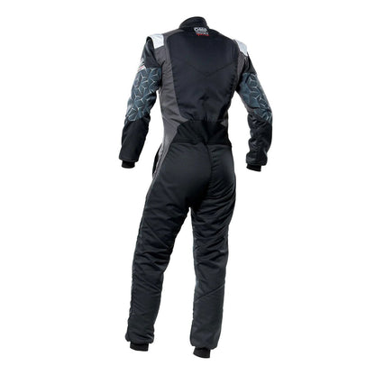 OMP TECNICA HYBRID Racing Suit - Black and Gray