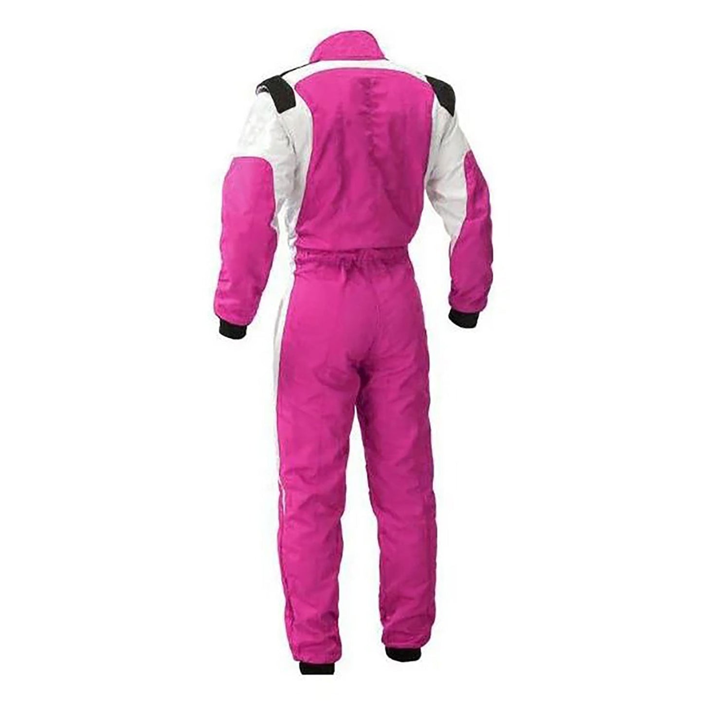 Pink and White Go-Kart Driver Racing Costume