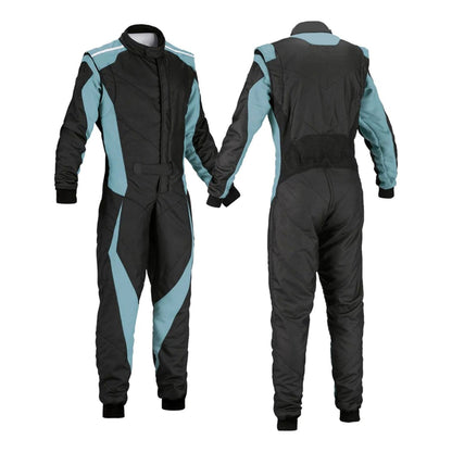 Plain Black & Blue Go Kart Racing Costume