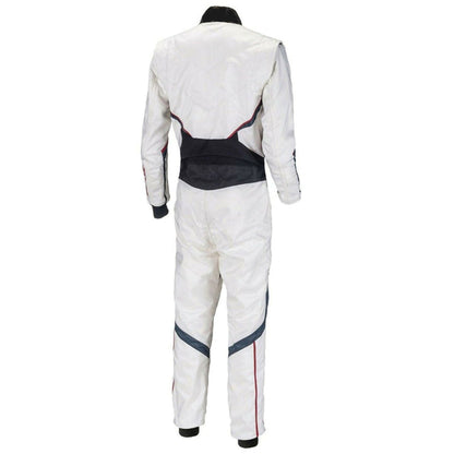 Plain White Go Kart Racing Outfit