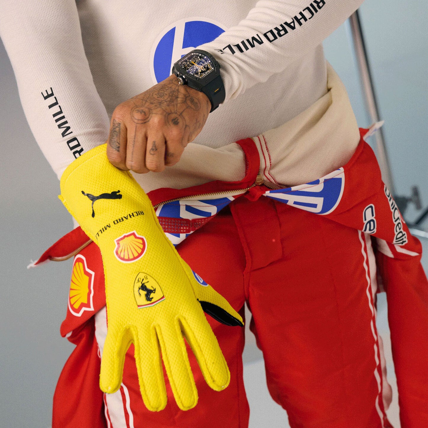 2026 Lewis Hamilton Silverstone British GP Racing Gloves Team F1 Ferrari